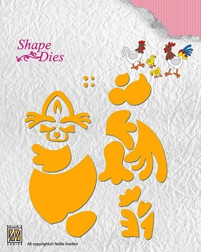 NELLIES Stanzform Präge Stanzschablone Scrapbooking Cutting Die, Henne Hahn 129