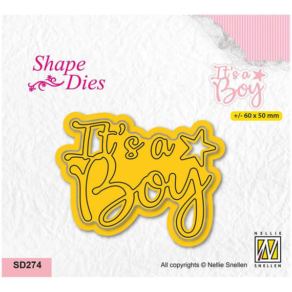 NELLIES Stanzform Präge Stanzschablone Scrapbooking Cutting Die, It's a boy SD274