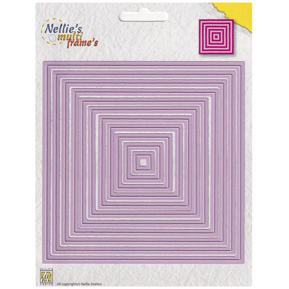 NELLIES Stanzform Präge Stanzschablone Scrapbooking Cutting Die, Quadrate 119