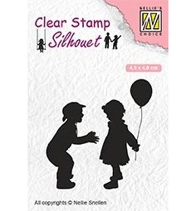 NELLIE'S Transparent Acryl Stempel Motivstempel Clear Stamp - Kinder Ballon