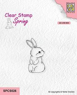 NELLIE'S Transparent Acryl Stempel Motivstempel Clear Stamp- Rabbit SPCS026 Hase