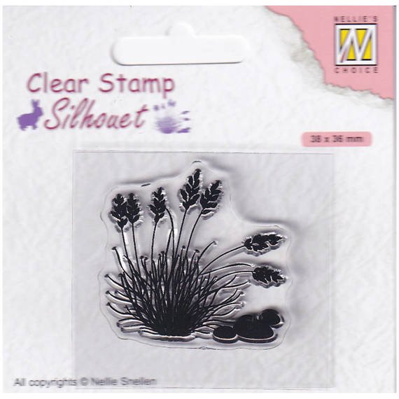 NELLIE'S Transparent Acryl Stempel Motivstempel Clear Stamp -  Ziergras