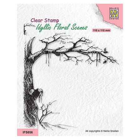 NELLIE'S Transparent Stempel Motivstempel Clear Stamp, Eiszapfen an einem Baum IFS056 