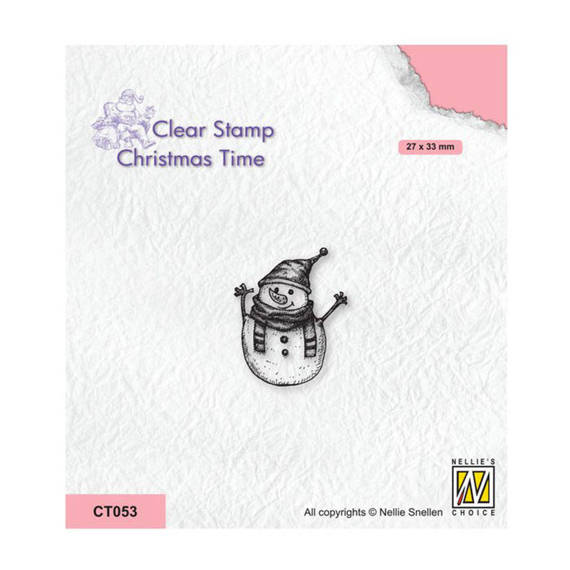 NELLIE'S Transparent Stempel Motivstempel Clear Stamp, Schneemann CT053