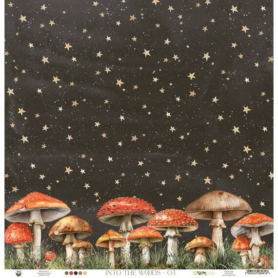 P13 30,5x30,5cm doppelseitig Scrapbooking Paper Designpapier 240g, Into the Woods 03