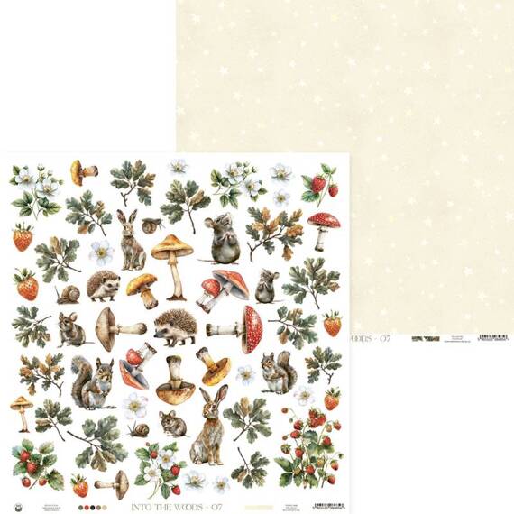 P13 30,5x30,5cm doppelseitig Scrapbooking Paper Designpapier 240g, Into the Woods 07