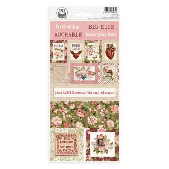 P13 Craft AUFKLEBER Dekor Stickers für Bullet Journal Scrapbooking, Love Stories 02