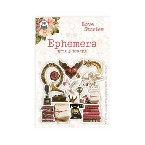 P13 - Papierelemente Scrapbooking - Love Stories - 15 Stück