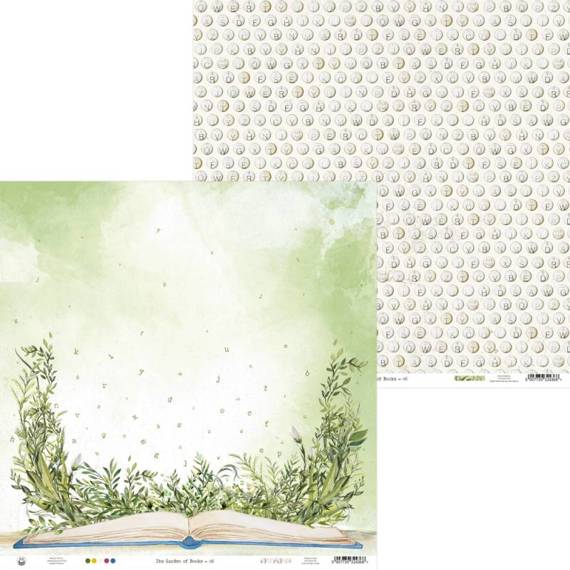 P13 Set 12 Blatt 30,5x30,5cm doppelseitig Scrapbooking Papier 240g, The Garden of Books