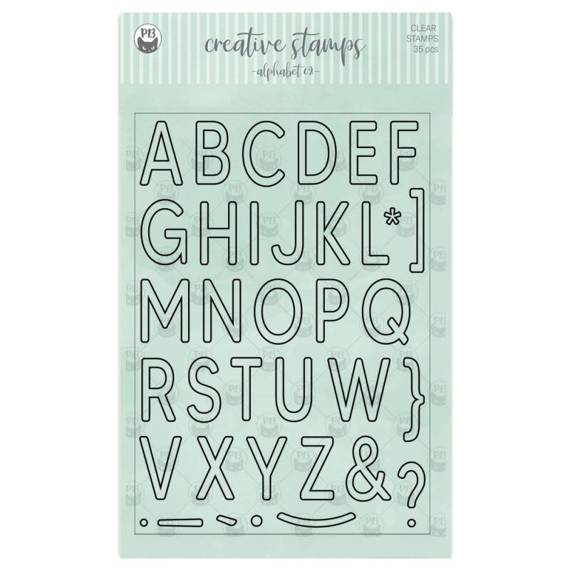 P13 Transparent Stempeln Set Motivstempel Clear Stamps, Alphabet 02