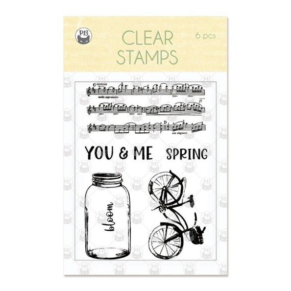 P13 Transparent Stempeln Set Motivstempel Clear Stamps, Krug Fahrrad Vase