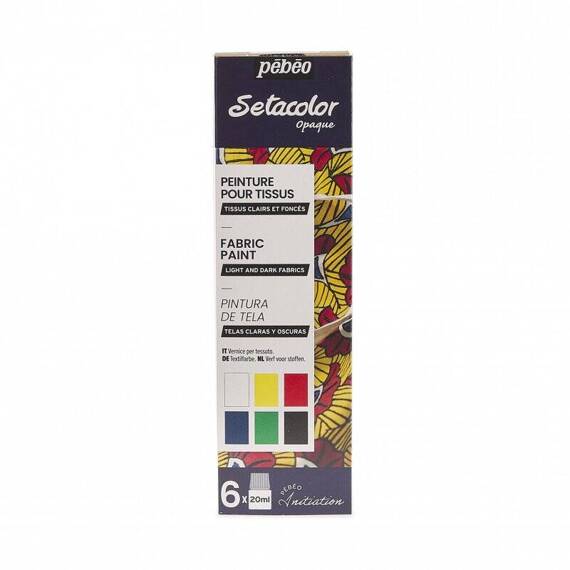 PEBEO - Farbe für Textil 6 x 20ml - Opaque mat 