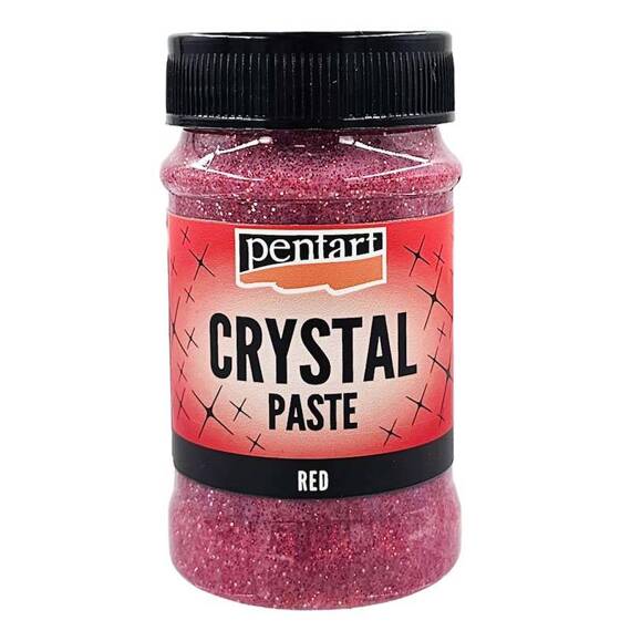 PENTART Crystal PASTE Kristallpaste Basteln Brokat rot 100 ml 