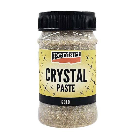 PENTART Crystal PASTE Kristallpaste Basteln Brokatgold100 ml 