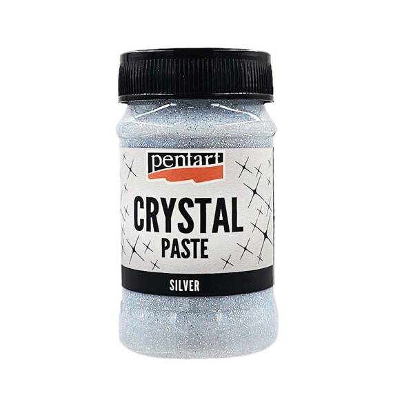 PENTART Crystal PASTE Kristallpaste Basteln Glitzersilber 100 ml 