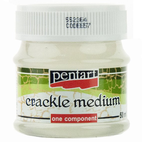 PENTART Einkomponenten Krakelierlack Alterungslack Crackle Medium Lack 50ml, 0657