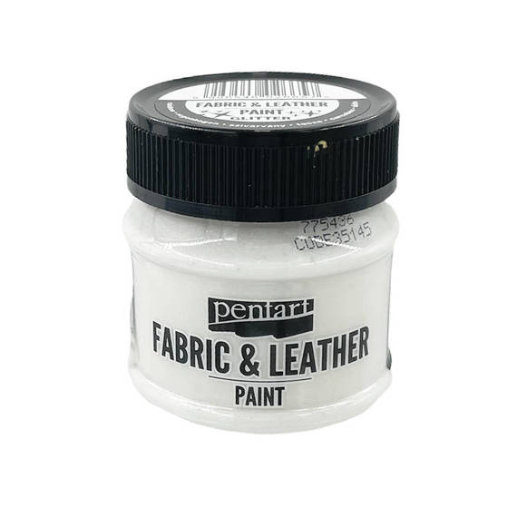 PENTART - Farbe für Textil und Leder - Regenbogen-Glitzer 50 ml 
