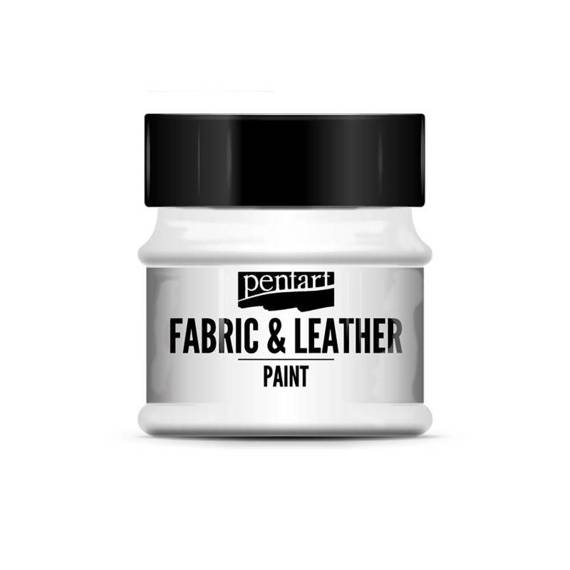 PENTART - Farbe für Textil und Leder fabric & leather paint 50 ml - weiß 