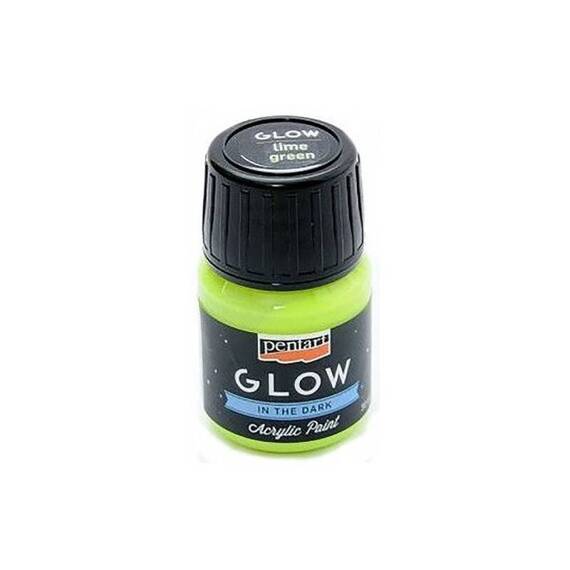 PENTART Leuchte im Dunkeln Acrylfarbe Glow in the dark Limette 30 ml