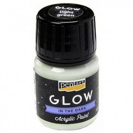 PENTART Leuchte im Dunkeln Acrylfarbe Glow in the dark hellgrün 30 ml