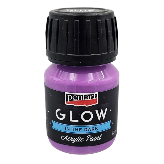 PENTART Leuchte im Dunkeln Acrylfarbe Glow in the dark lila 30 ml