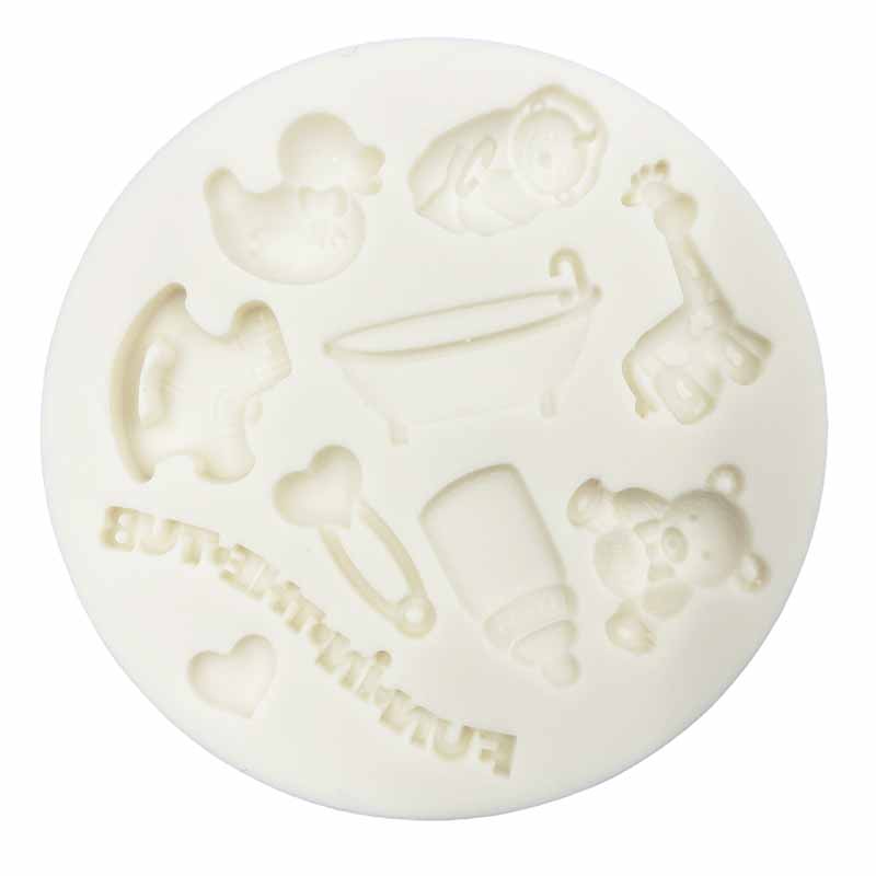 PENTART Silikon Form Mold Mould Silikonform Dekor Decoupage, Zubehör und Spielzeug für das Baby 8cm