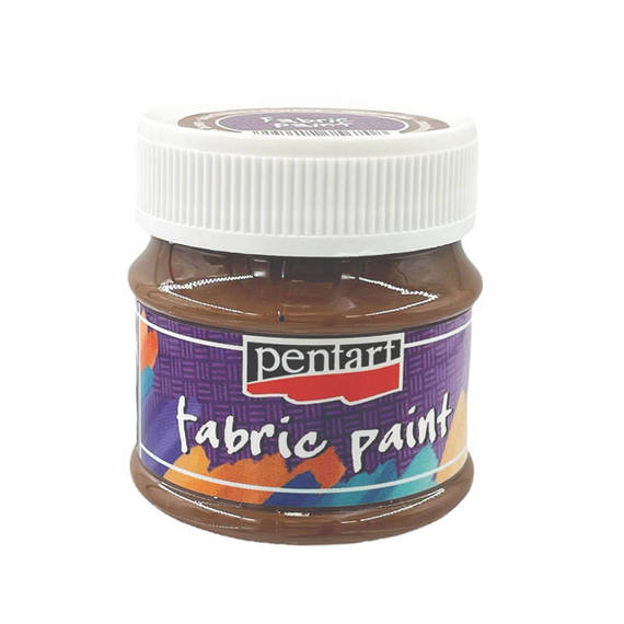 PENTART Stoffmalfarbe - Fabric Paint 50ml - braun