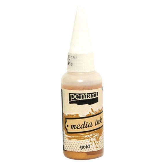 PENTART - Tinte auf Alcoholbasis - Media Ink - Gold 20ml