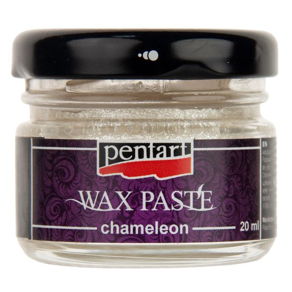 PENTART - Wachspaste Wax Paste Chamäleon funkelnden Silber 20 ml