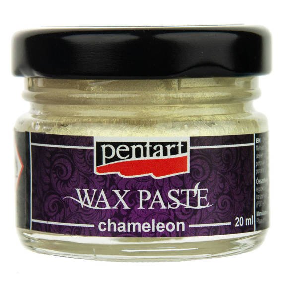 PENTART - Wachspaste Wax Paste Chamäleon weiß-gold 20 ml