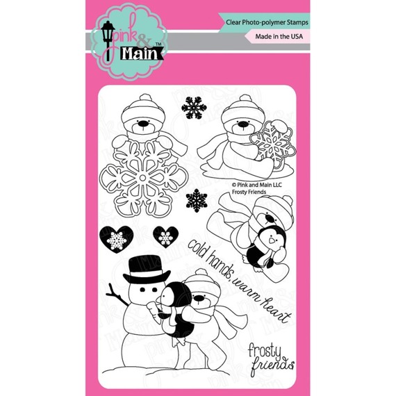PINK & MAIN - Transparent Stempel Motivstempel Clear Stamp - Frosty Friends Bären, Pinguine und Schneemänner