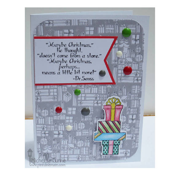 PINK & MAIN - Transparent Stempel Motivstempel Clear Stamp - Ho Ho Ho - Weihnachtsmannschlitten