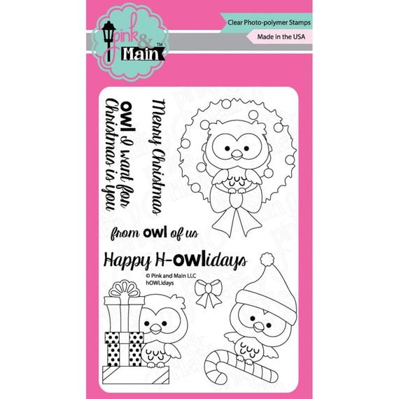 PINK & MAIN - Transparent Stempel Motivstempel Clear Stamp - hOWLidays - Weihnachtseule