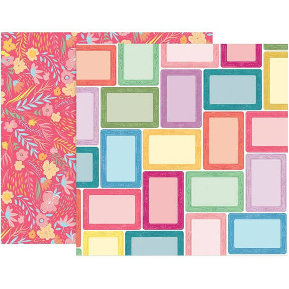 PINK PAISLEE 30x30cm doppelseitig Scrapbooking Craft Basteln Papier, Whimsical 07