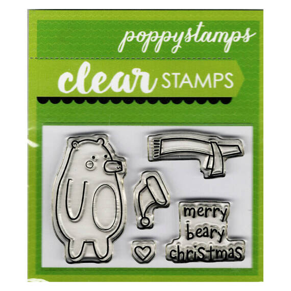POPPYSTAMPS Transparent Stempel Motivstempel Stamp - Beary Christmas Bärchen