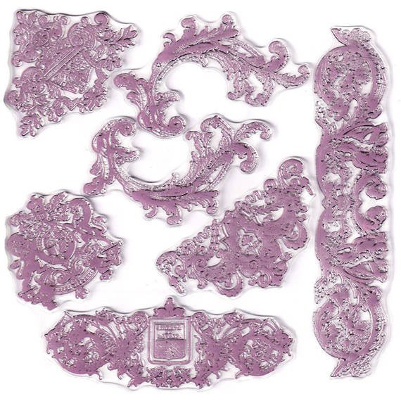 PRIMA - Transparenter Stempel Clear Stamps Chateau De Maisons Drall-Ornamente