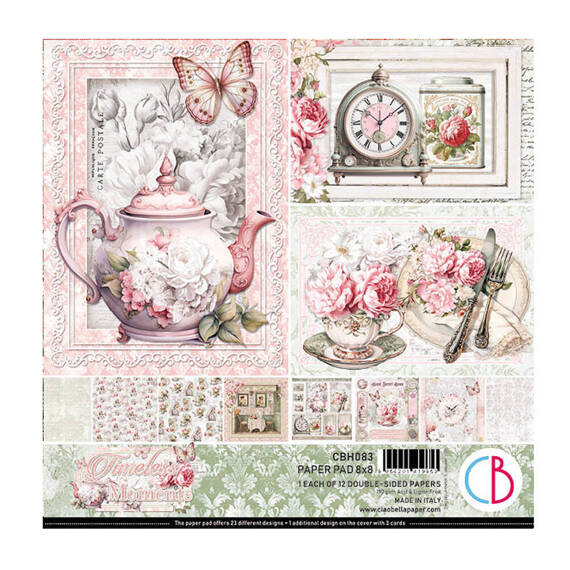 Papierset doppelseitig Scrapbooking Papier 20x20cm - Ciao Bella - Timeless Moments