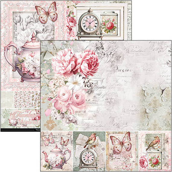 Papierset doppelseitig Scrapbooking Papier 20x20cm - Ciao Bella - Timeless Moments