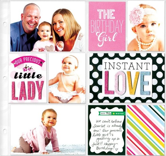 Pocket Pages cards - Hello Baby Girl  - Me&My Ideas TPCE-04