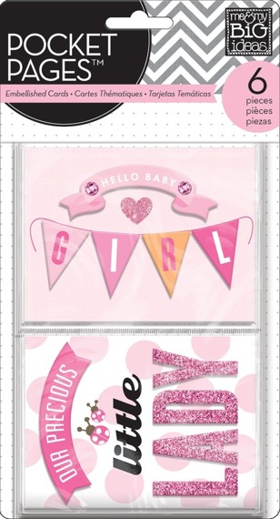 Pocket Pages cards - Hello Baby Girl  - Me&My Ideas TPCE-04