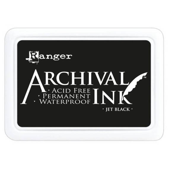 RANGER Archival Ink Pad - Feinkontur/Wasserfest - Jet Black