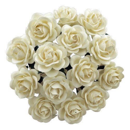 ROSEN Trellis 40mm 20Stk Scrapbooking Maulbeerpapier Blumen Flower, hellpfirsich