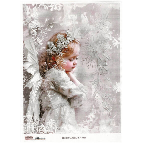 Reispapier Decoupage Bastelpapier A4 - Scraplove - Bright Angel 2