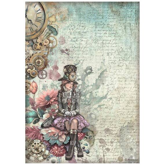 Reispapier Decoupage Bastelpapier A4 - Stamperia - Master of Magic Lady