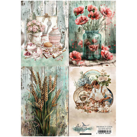 Reispapier für Decoupage A4 - Blumen