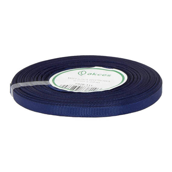 Ripsband 6 mm, Marineblau 22,5 Meter