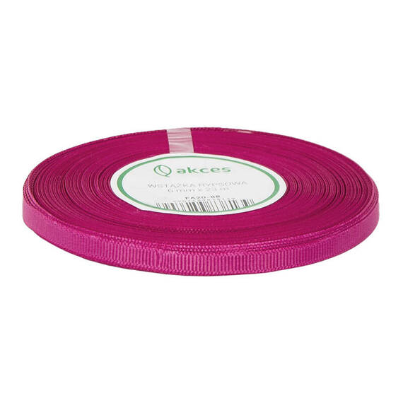 Ripsband 6 mm, fuchsia 22,5 Meter