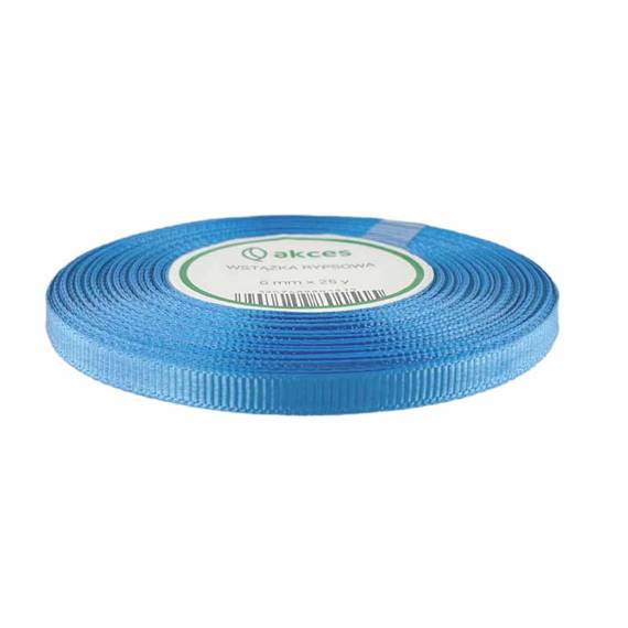 Ripsband 6 mm, hellblau 22,5 Meter