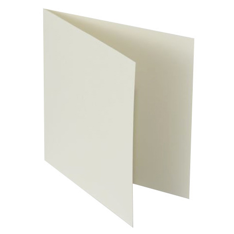 RzP - Leere Kartenbasis - Blanko Karte zum Basteln - quadratisch 14x14cm - Creme