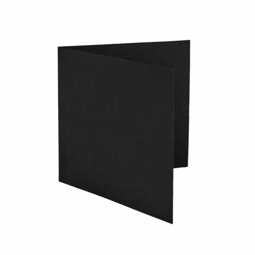 RzP - Leere Kartenbasis - Blanko Karte zum Basteln - quadratisch 14x14cm - Schwarz